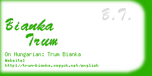 bianka trum business card